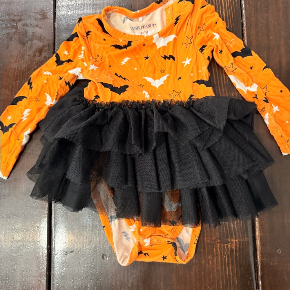 Posh Peanut Orange and Black Bat Costume